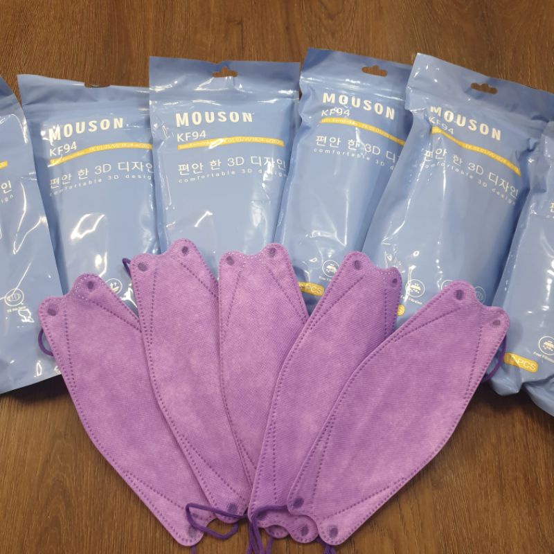 Masker Kf94 Mouson ungu 10 pcs