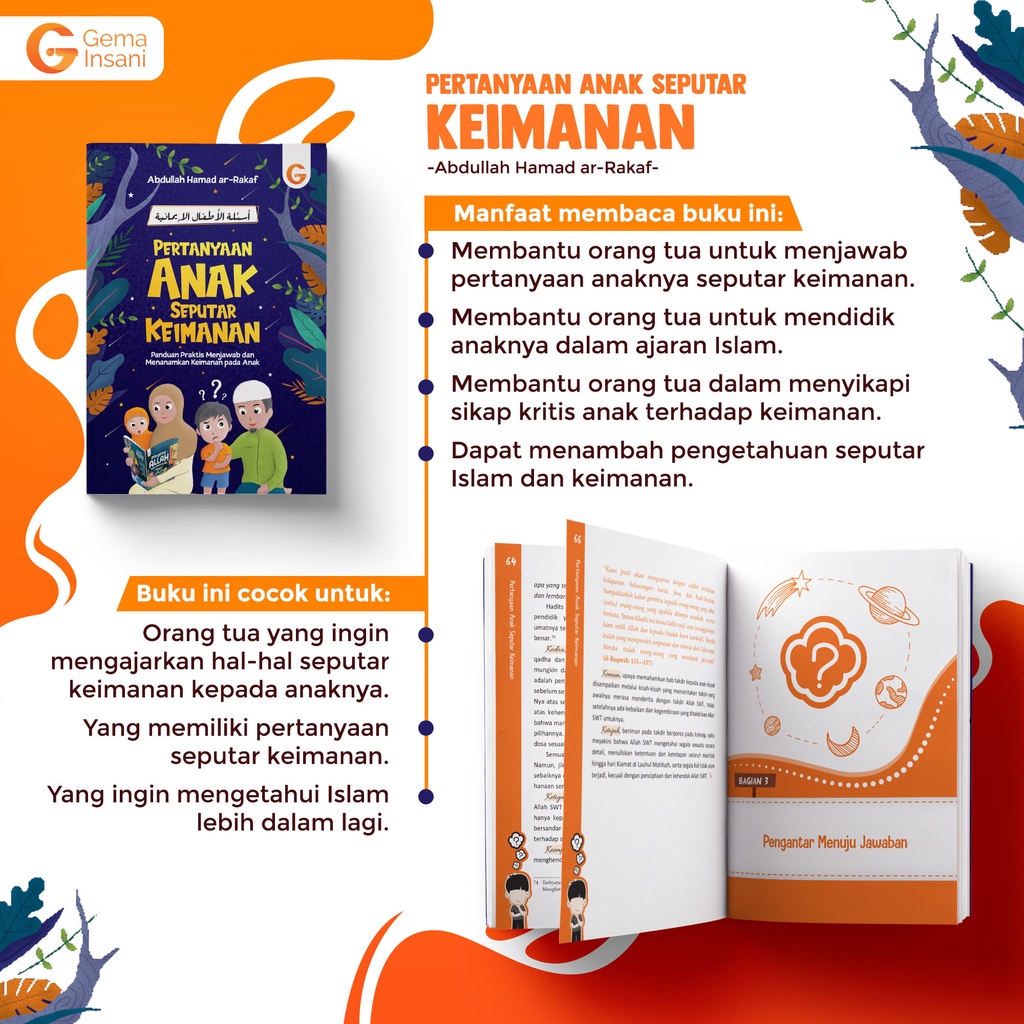 Buku Pertanyaan Anak Seputar Keimanan - Gema Insani 100% Original