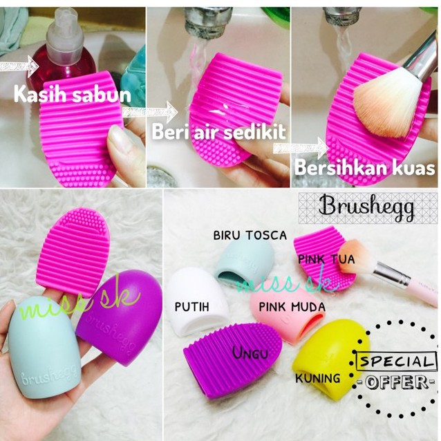 BAJ New York Makeup Brush Brush Egg Pad / Pembersih Kuas Makeup / Brush Cleaner BS AK020