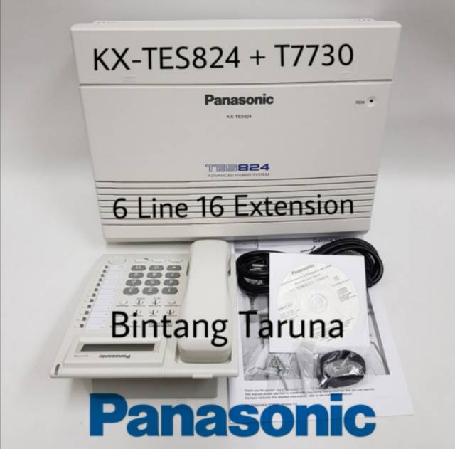 Pabx Panasonic KX-TES824 + Telepon KX-T7730 (6 Line 16 Ext)