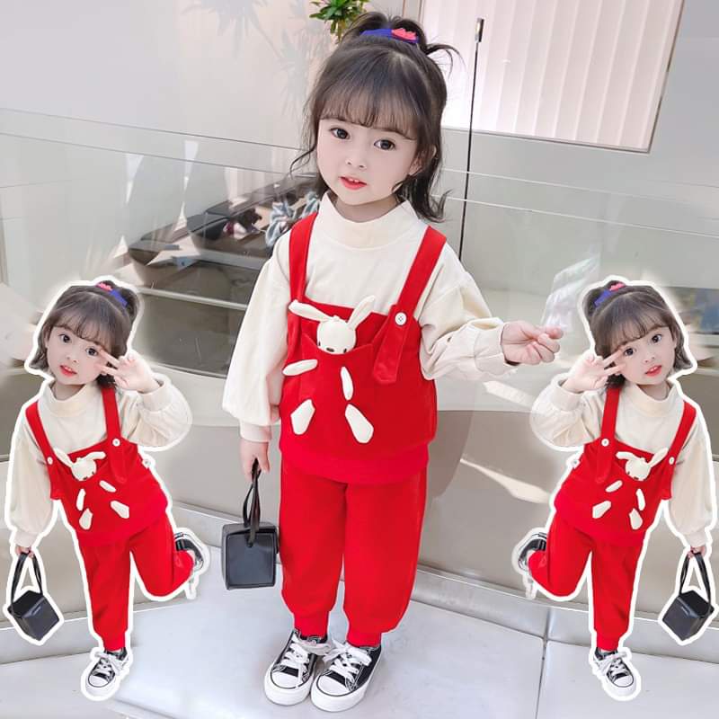 Setelan Anak Perempuan Outer Cute Doll Rabbit