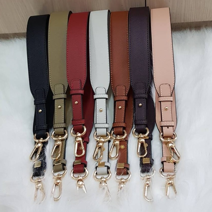 bag strap adjustable MK Short saffiano PU leather 73 83cm tali tas pendek strap tas sha