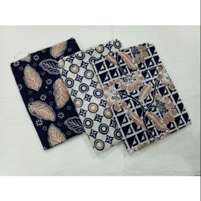 Kain batik cap colet cream