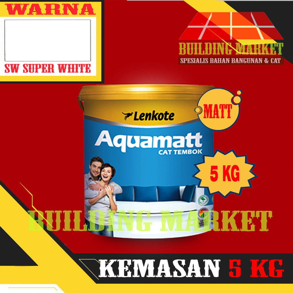 CAT AVIAN BRANDS CAT TEMBOK LENKOTE AQUAMATT INTERIOR SUPER WHITE 5 KG