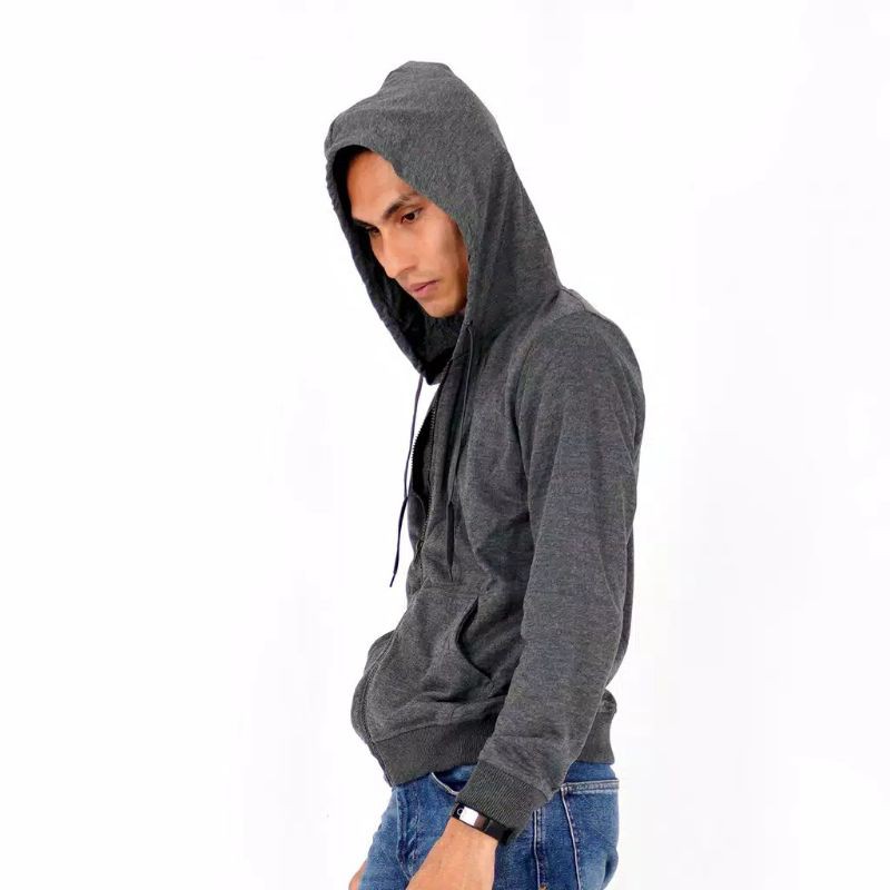 jaket zipper/jaket hoodie polos/jaket resleting polos