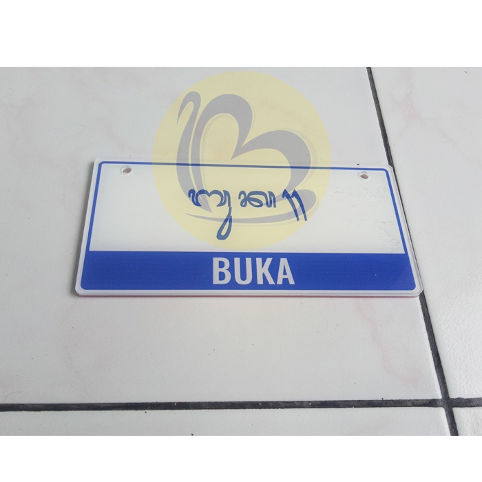 

Plang Buka Tutup Aksara Bali Akrilik 2mm Print UV
