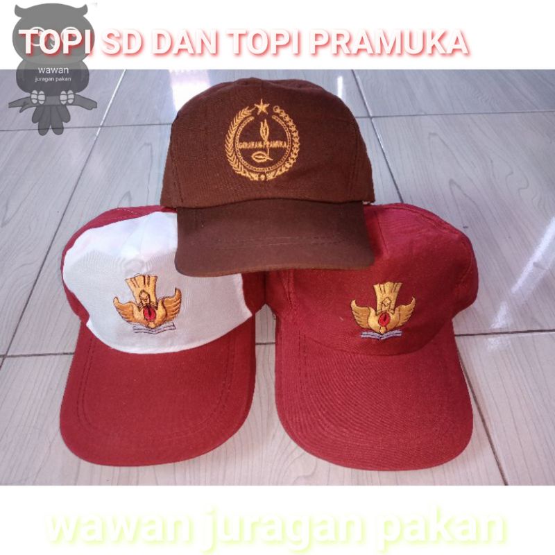 grosir TOPI SD DAN PRAMUKA SERAGAM SEKOLAH