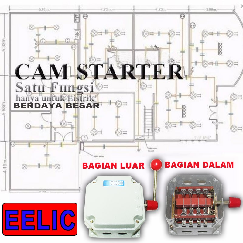 EELIC OSR-I25A OSR Saklar Listrik AC 25A 220V 600V 50 HZ ( Cam starter ) Besi Metal Berkualitas