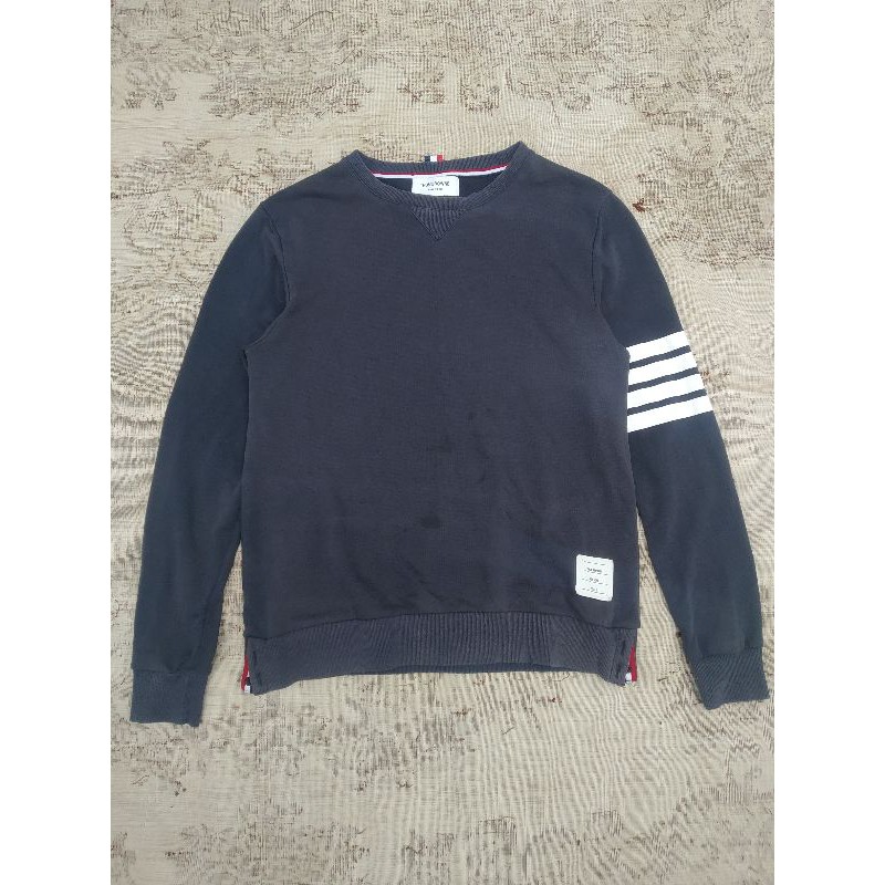 crewneck thom browne 4bar navy second original
