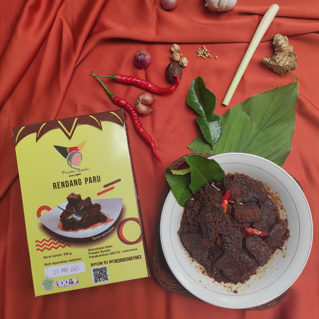 

Rendang Paru Basah Pusako Bundo Oleh-Oleh Asli Cemilan Kampung Makanan Khas Payakumbuh Padang kabau Jajanan Snack Kuliner Minang Kabau AX00