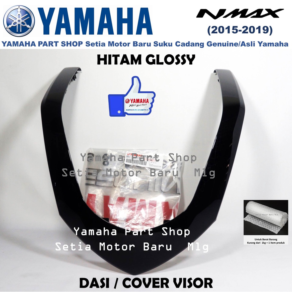 Dasi Alis Cover Front Visor Nmax Old N Max Lama 2DP Vva Hitam Glossy Asli Yamaha Setia Motor Baru