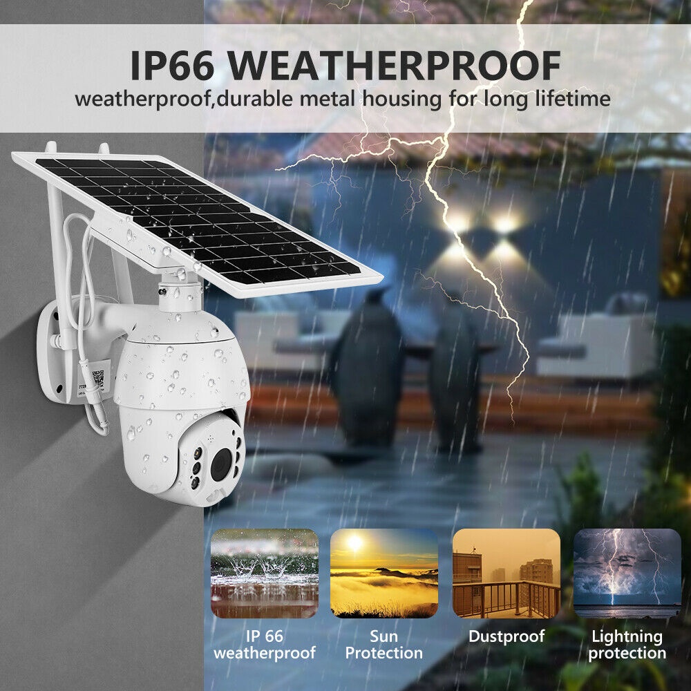 1080P Solar Security Camera Smart Home Security Camera  Vision CCTV PTZ Infrared Monitor Remote Cam