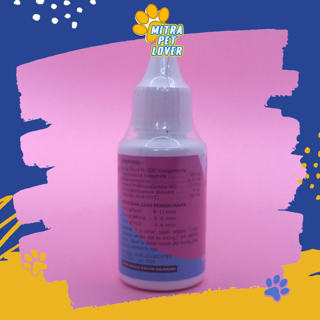 OBAT FLU KUCING - FLU CAT DROP 30 ML ORIGINAL - CEGAH PILEK INGUS RADANG HIDUNG MATA PADA KUCING KITTEN PUSSY FLUCAT AMAN SEHAT PET ANIMAL HEALTHCARE AND VETERINARY TAMASINDO OBAT KESEHATAN DAN VITAMIN TERNAK HEWAN BINATANG PELIHARAAN MITRAPETLOVER