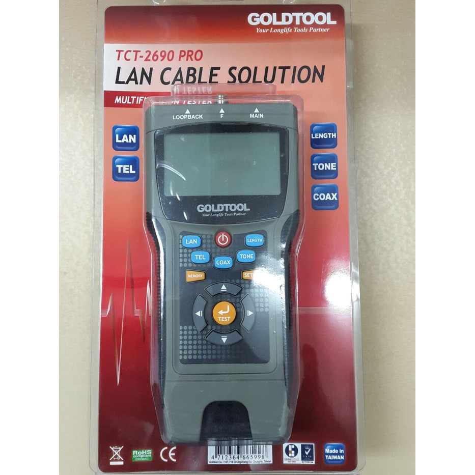 Gold Tool TCT-2690 Pro Lan Tester Digital