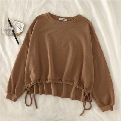 ilook | Sweater Rope Crop | Sweater Polos Crop Wanita - Fit to L