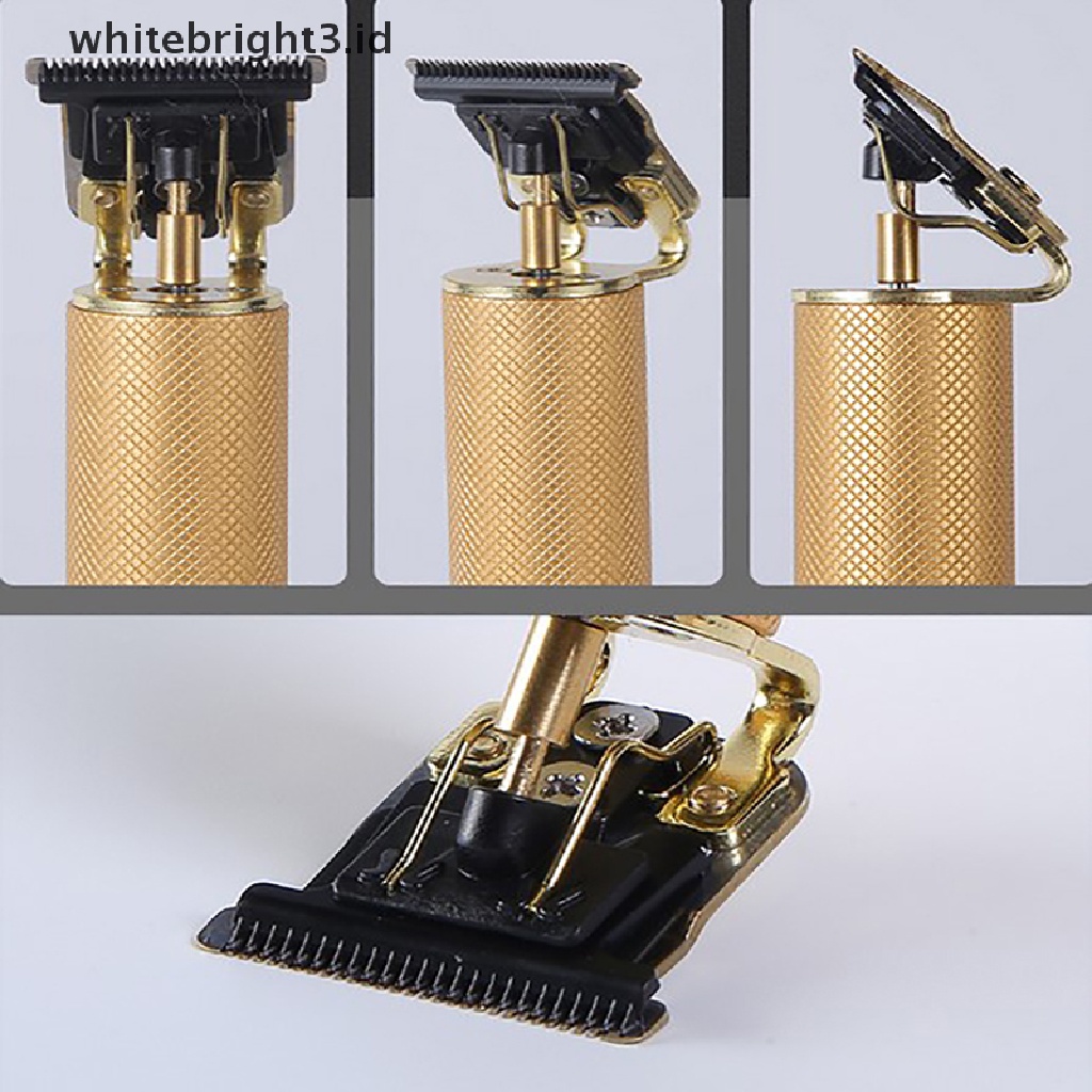 {whitebright3.id} T Shaped Hair Clipper Blade Dengan Stand T9 Blade Trimmer Pengganti Kepala Clipper