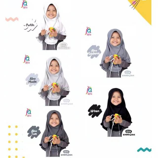 Jilbab anak Little Khodijah - Little Khadijah - jilbab Afra - jilbab kaos anak - jilbab anak  instan