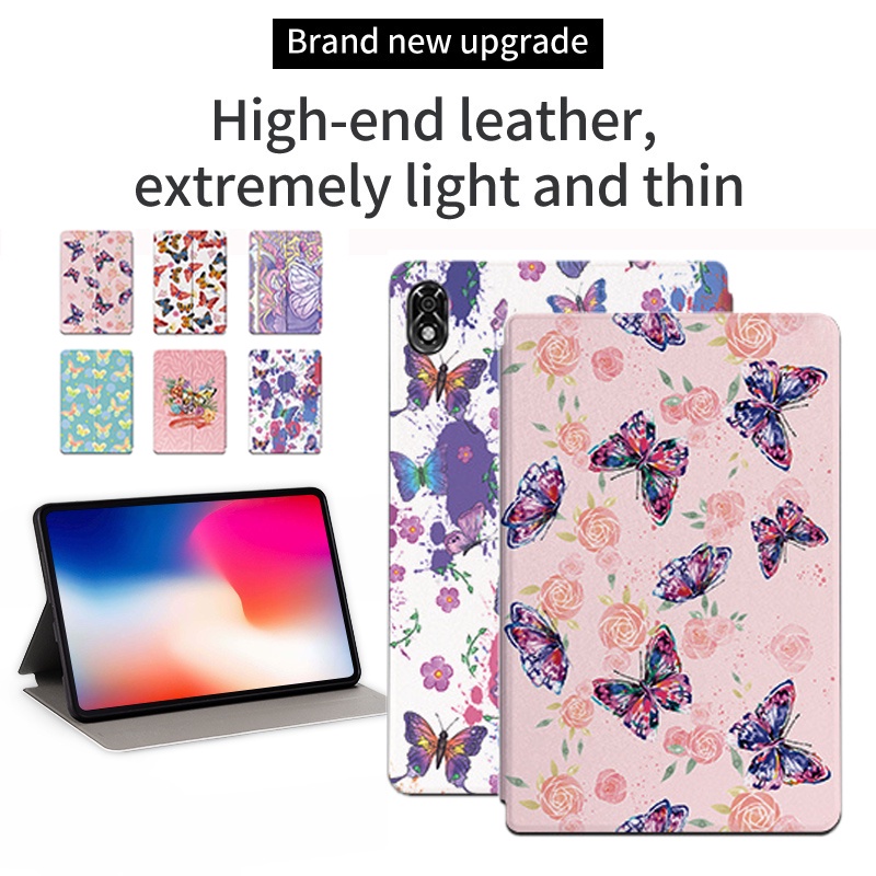 Tablet Case Untuk Lenovo Legion Y700 (2022) 8.8-inci Fashion Fancy Flip Stand Kulit Casing Warna Butterfly Series Shockproof Protection Cover