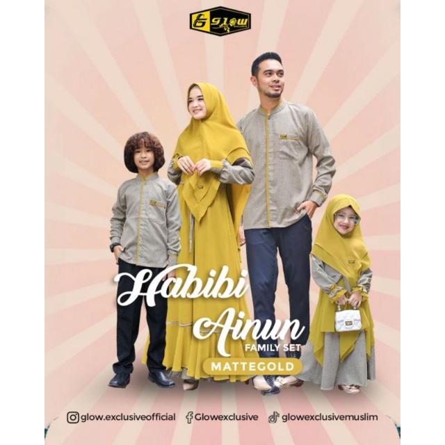 Family Set By Glow Exclusive Gamis Anak Girl Perempuan Famset Habibi Ainun