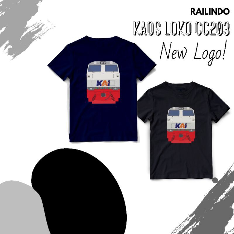 Railindo - Kaos Dewasa Lokomotif Kereta Api CC 203
