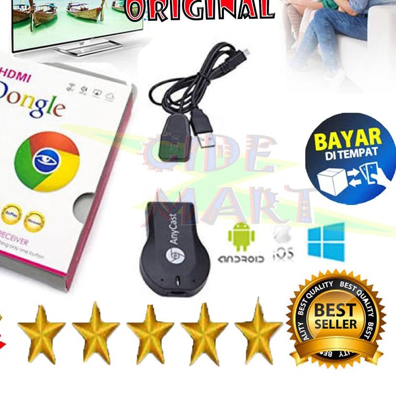 ♠ [100% ORIGINAL] ANYCAST DONGLE HDMI WIFI DISPLAY RECEIVER TV - HDMI DONGLE WIFI ✱