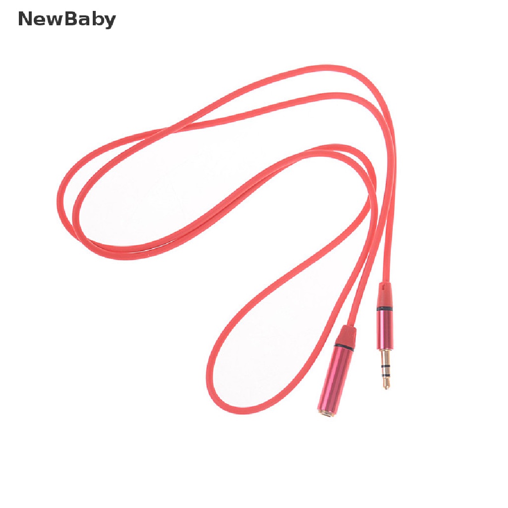 Kabel Adapter Extension Audio 3.5mm 4 Pole Male Female Warna Merah Untuk headphone / earphone
