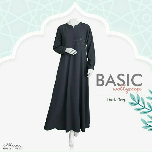 BASIC WOLLYCREPE GAMIS DRESS KHIMAR AL HAURAA