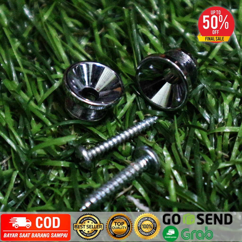 Pin Strap Besi Pin bawah gitar tempat sabuk strap gitar