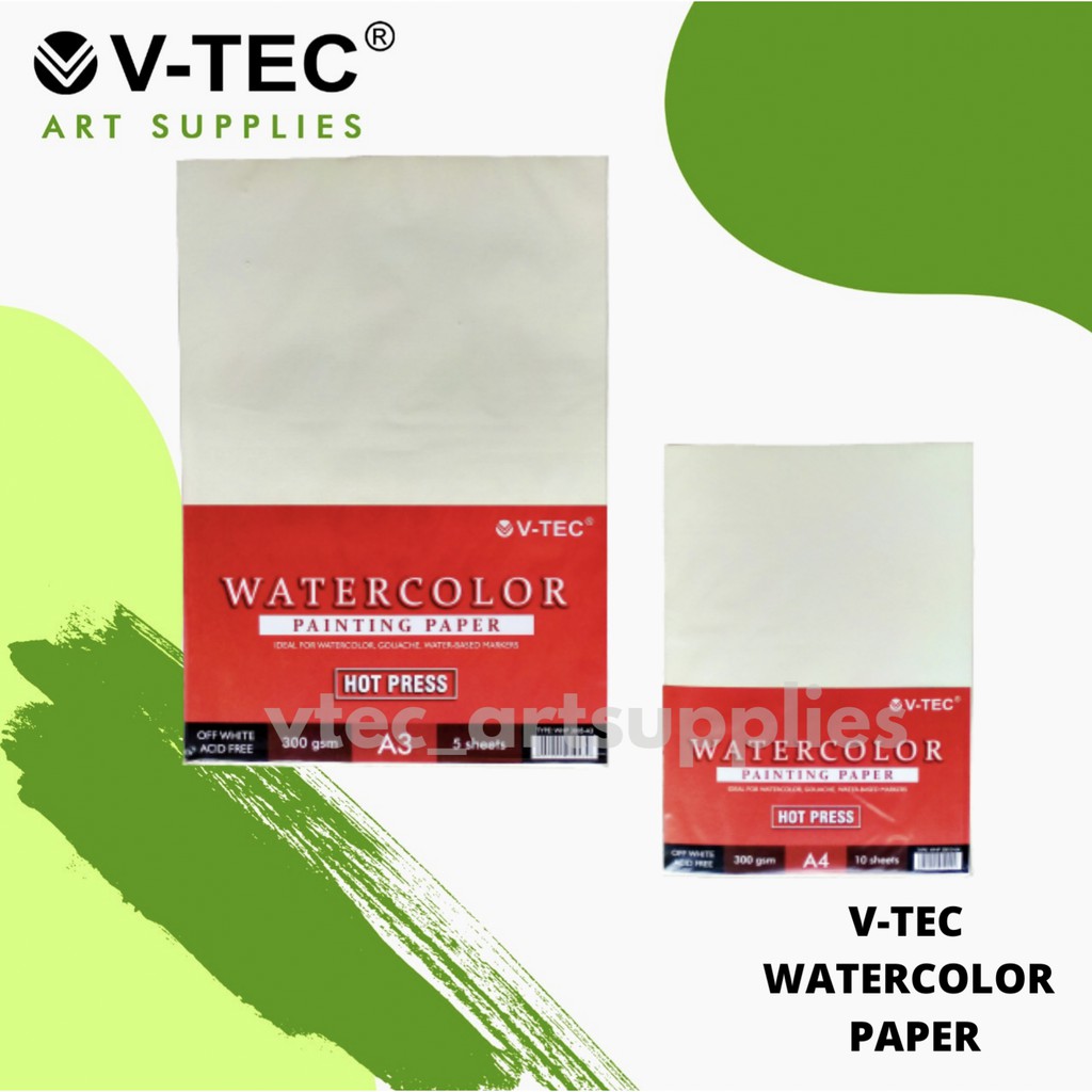 

V-TEC WATERCOLOR PAPER (300 GSM/HOT PRESS)