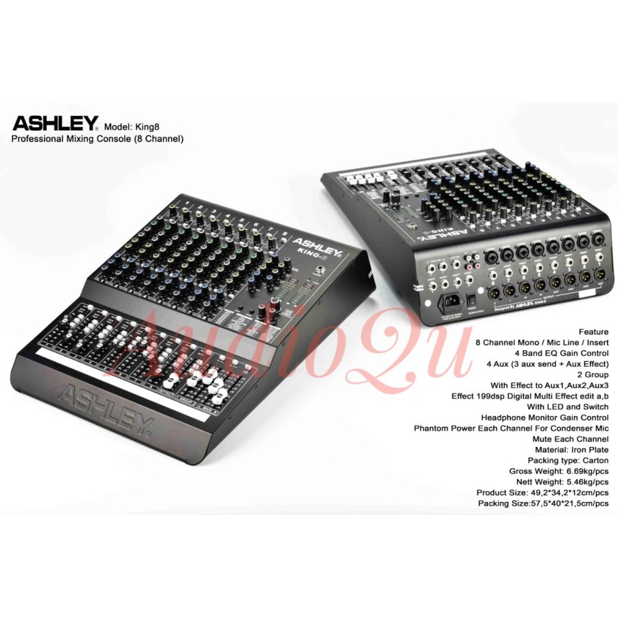 NEW MIXER AUDIO ASHLEY KING 8 / KING8 ORIGINAL