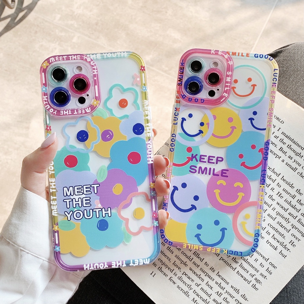 Soft Case Transparan Warna-Warni Untuk Iphone 14 13 Pro Max 12 11 XS XR X 8 7 6 6s Plus Se 2020