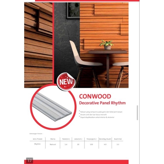 Conwood Panel Rhythm panel dinding outdoor indoor semen