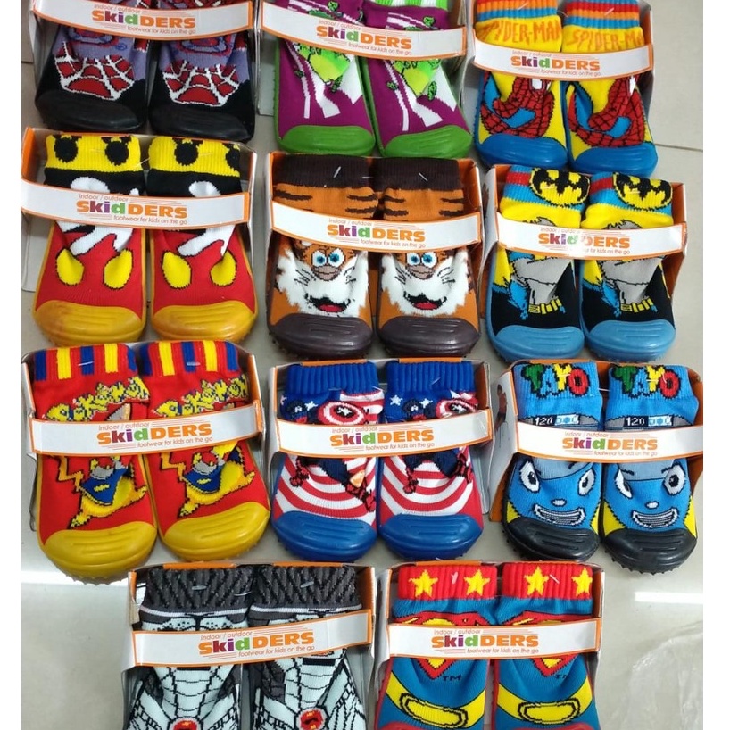 3D PILIH MOTIF SKIDDERS Sepatu Karet Kaos Kaki Anak Karet  Bayi Murah