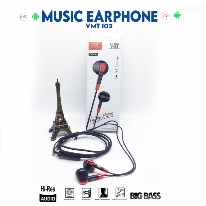 Handsfree VMT Series / Music Earphone Super Mega Bass