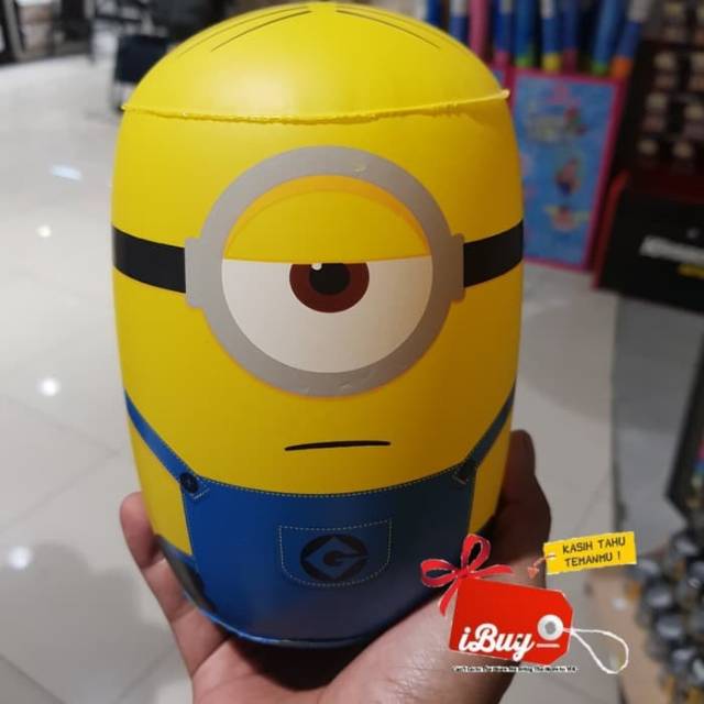 Minion Stuart Air Punch Bantal Pukul Mainan Anak 18cm Blue Yellow