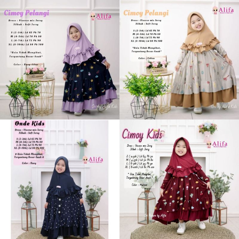 GAMIS DRESS ANAK ONDE  CIMOY YUNNA ORI ALIFA KIDS