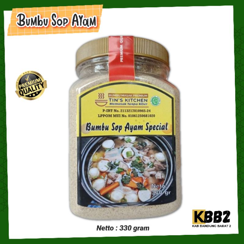 

Bumbu Sop Ayam Spesial Tins Kitchen Premium Homemade Serbaguna Low MSG Tanpa Pengawet Tanpa Pewarna Sehat 330 gram