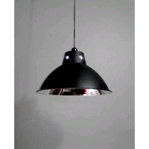 KAP LAMPU INDUSTRIAL 12 INCH ALUMINIUM HITAM E27