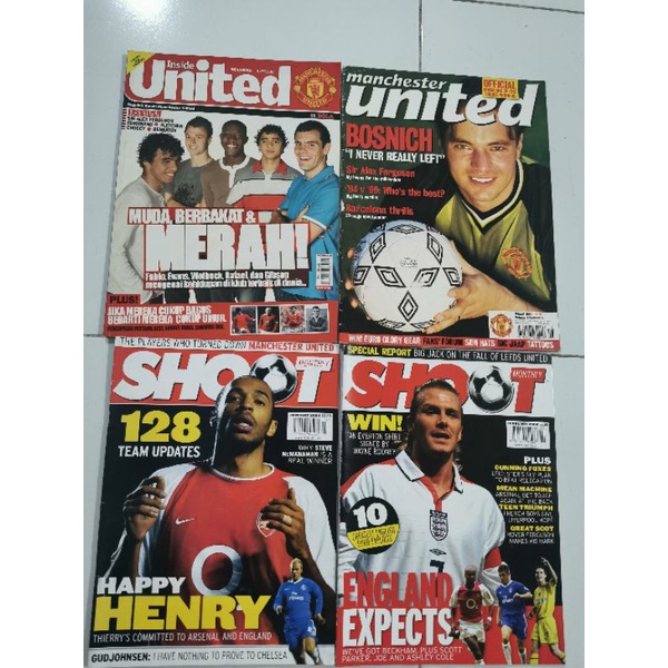 majalah Shoot, majalah inside united, majalah united MU MURAH PRELOVED