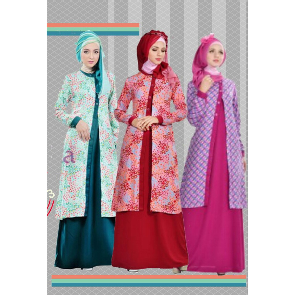 GAMIS ETHICA KAGUMI 03 WARNA MERAH HATI  SIZE M Shopee 