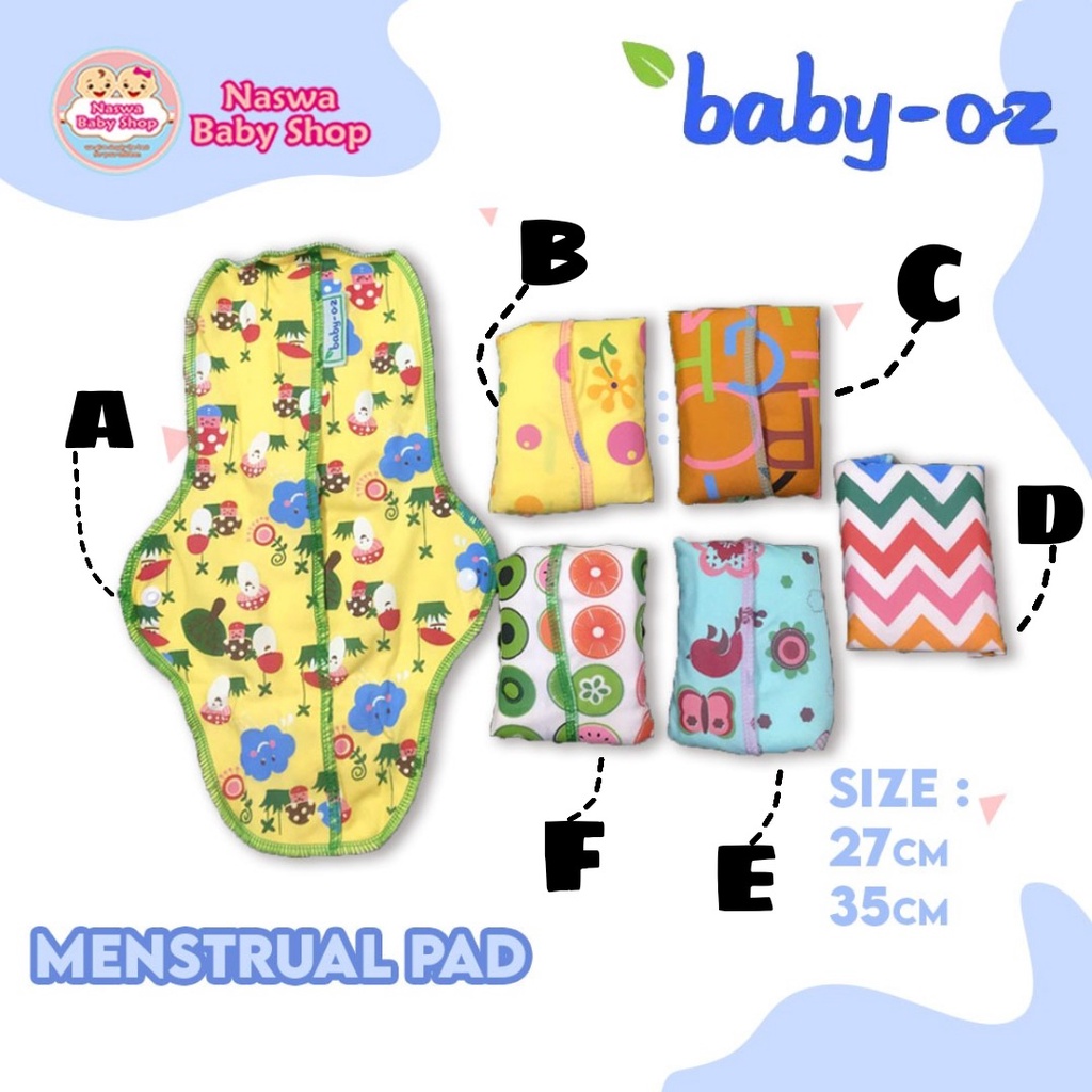 Baby Oz Cloth Menstrual Pad Menspad Pembalut Kain Cuci Ulang Day/Night