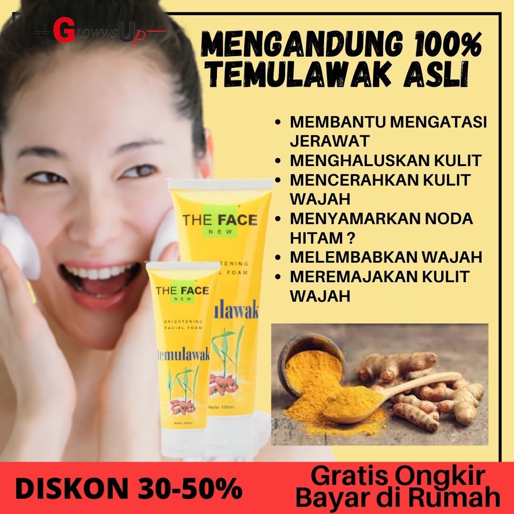 The Face Facial Foam Temulawak Original BPOM - Facial Foam The Face