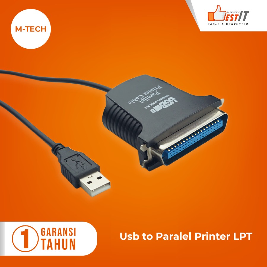 Kabel USB 2.0 to LPT Paralel Printer Original M-tech