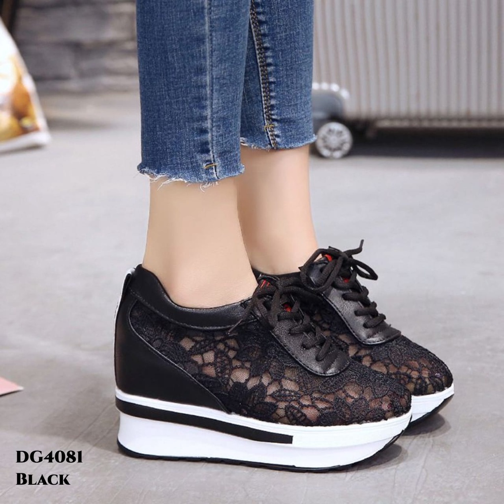 RESTOCK WYN SEPATU SNEAKERS WANITA HIGH WEDGES FASHION KOREA DG4081