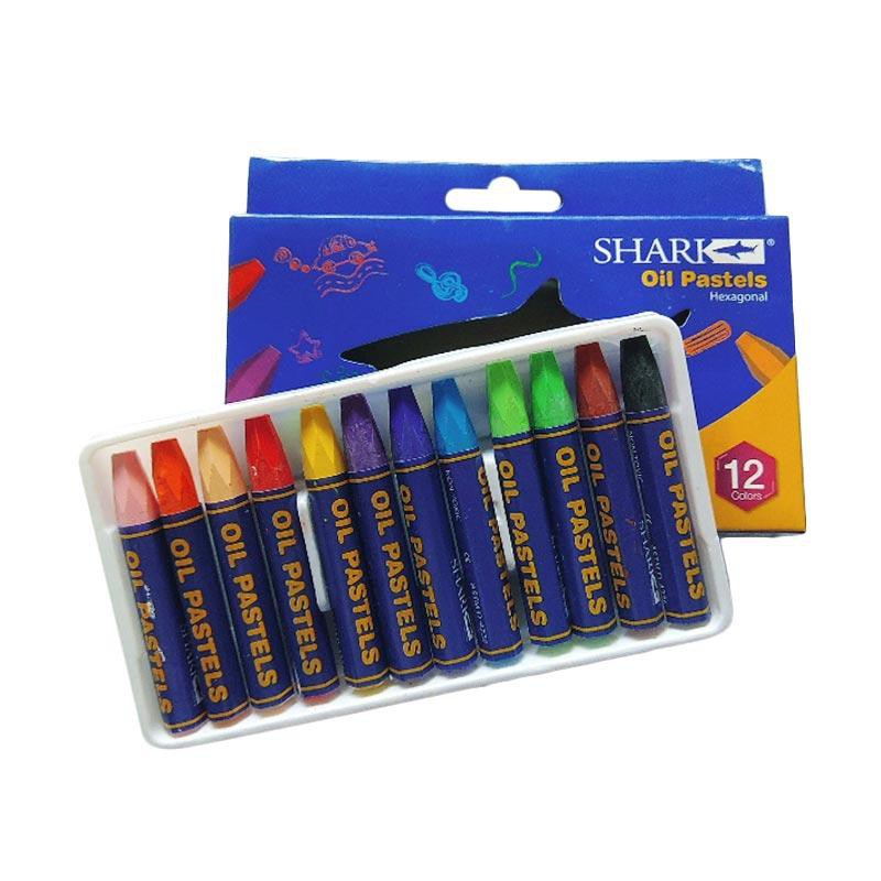 

Shark hexagonal oil pastel set case