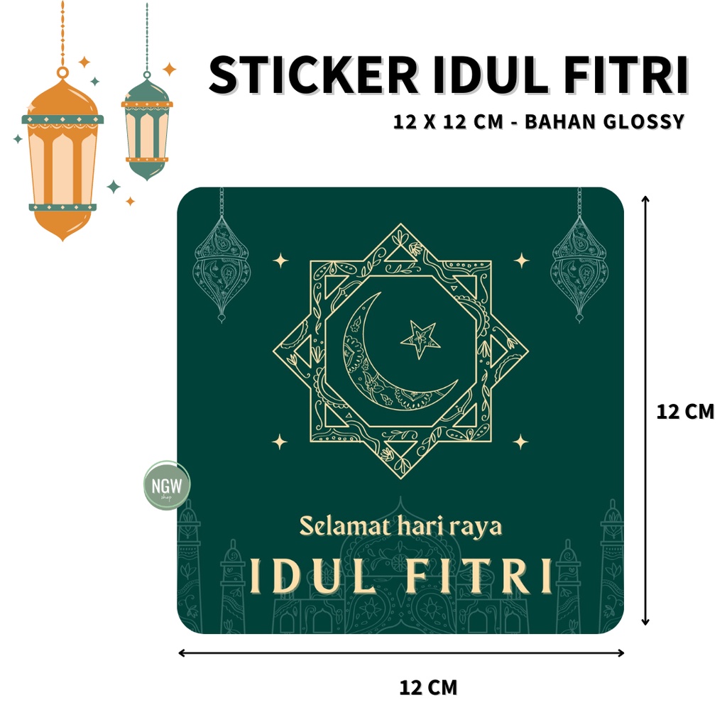 Sticker idul fitri lebaran ramadhan eid 12 x 12 cm - 02