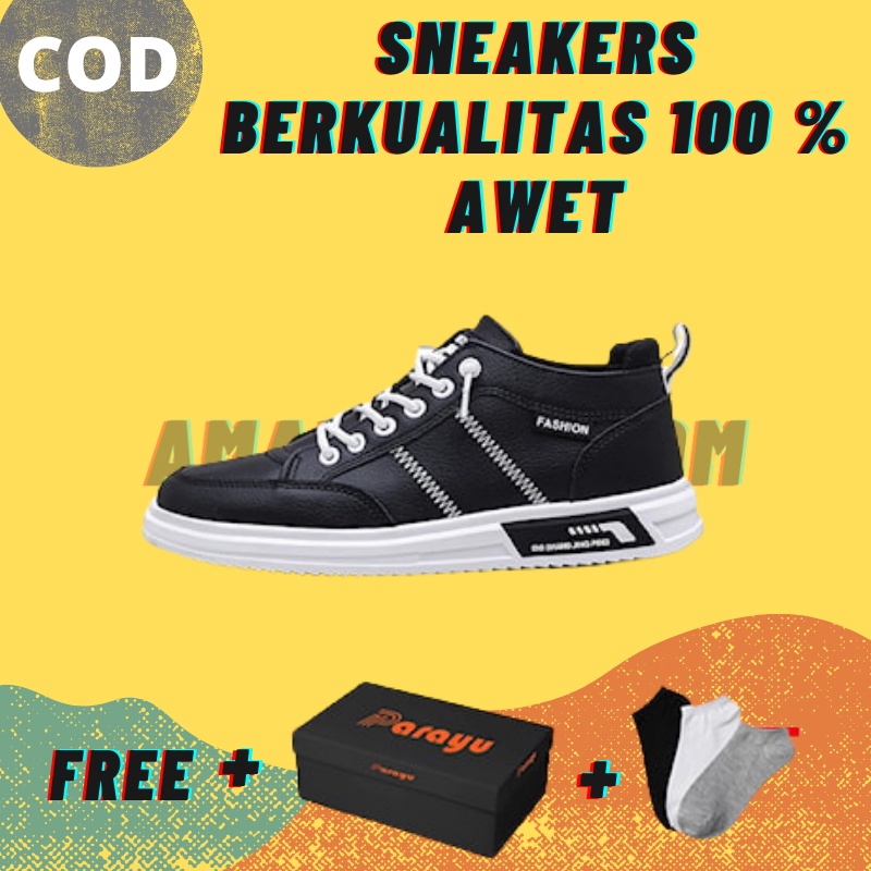 Sepatu Sneakers Sneaker Pria Cowok Cowo Laki Laki Import Running Casual Kasual Olahraga Santai Kekin