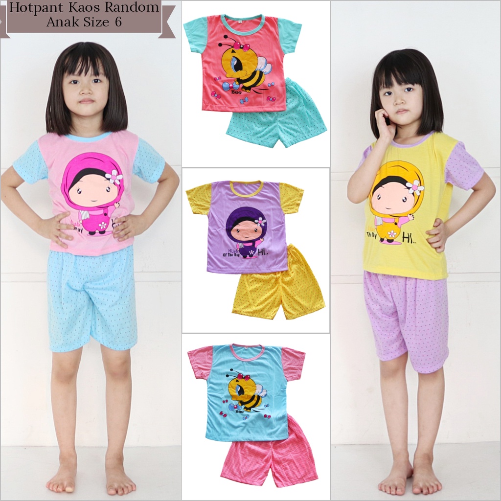 IZANY Set Kaos Anak Hotpant 3/4 Size 6