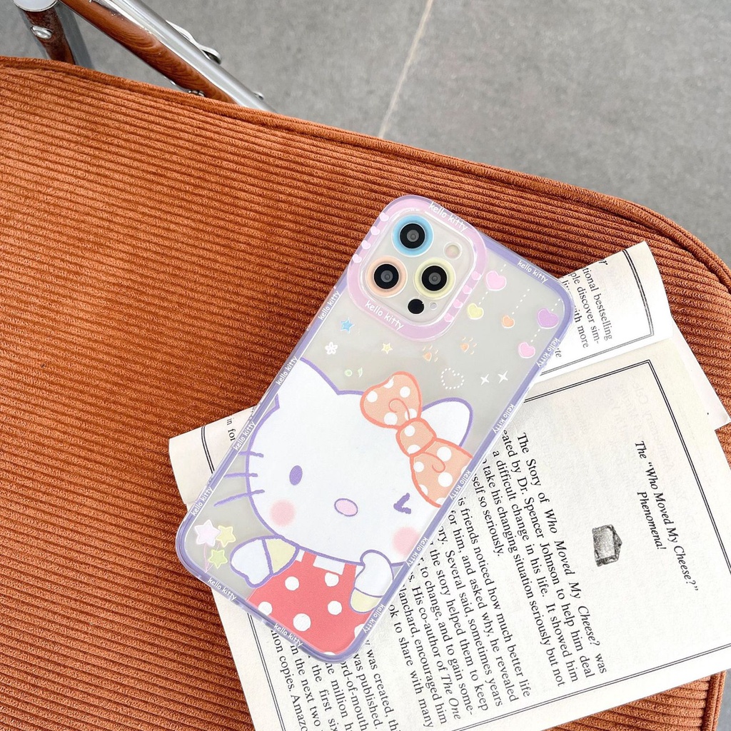 Soft case softcase Hello kitty HK lucu cat bingkai cover kamera for Iphone 7 8 SE 7+ 8+ 7plus 8plus plus X Xr Xs Max 11 Pro 12 Pro MAx Fh23