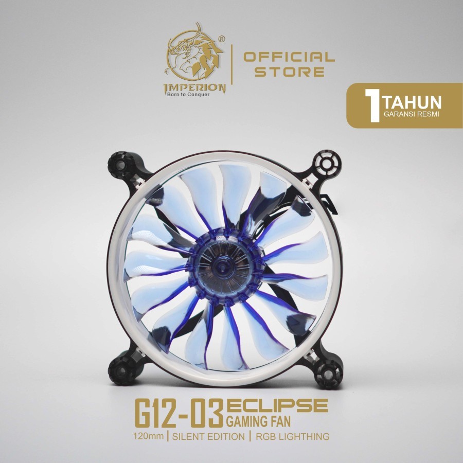 Fan / Kipas Gaming Imperion FA-G12-03 Eclipse 120mm, 7-Colour Ring RGB